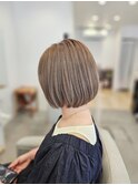 ダブルカラー☆グレージュ×ボブスタイル