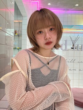 ロンドルーチェ 心斎橋(Lond luce) ダークアッシュ/ミディアムレイヤーカット［髪質改善/縮毛矯正］