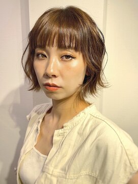 ロンドアベニール 北千住(Lond avenir) レイヤーボブスタイル×オレンジベージュ namie