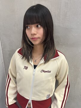 ロンドエニカ 大宮(Lond enika) 前髪パーマアッシュカラーレイヤーロンググレーベージュ[大宮]