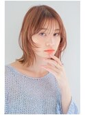 【森千晶】大人可愛いカジュアルウルフボブ/ベージュカラー