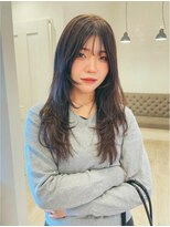 ラヴィズム 長岡店(LUVISM)&nbsp;顔周りレイヤーダブルカラーボブおくれ毛前髪長岡新潟