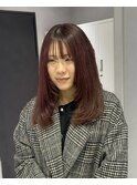 レイヤーカット/顔まわりカット/セミロング