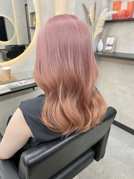 ルノン シェリー(LUNON cheliy) ハイライトカラーくびれヘアアプリコットオレンジ