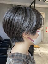 エリマ 調布(elima) レディースショートボブダブルカラーハイライトグレージュカラー