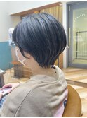 ショート/オリーブグレー/グランマッシュ/小顔/前髪/顔周り/立川