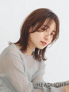 アーサス バイ ヘッドライト 長岡店(ursus by HEADLIGHT) 小顔魅せレイヤーウルフ韓国ミディアム前髪なし大人イメチェン