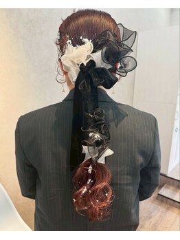 カロン トウキョウ 中野北口店(Kalon Tokyo)の写真/ドレスに合わせたヘアセットで特別な日を演出!結婚式参列・ライブやイベントも最高に輝くヘアアレンジ◎