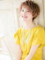 モッズヘア 福岡天神店&nbsp;mod's天神/ハイトーンカラーコーラルベージュマッシュショートb