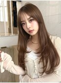 韓国ヘア/柔らかい透明感カラー/ブラウンカラー/ブリーチなし