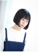 ぱっつん重めボブ