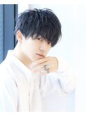ソフトツーブロック セミウエット 緩めスパイラル×マッシュ