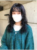 ロングのくるくるパーマ