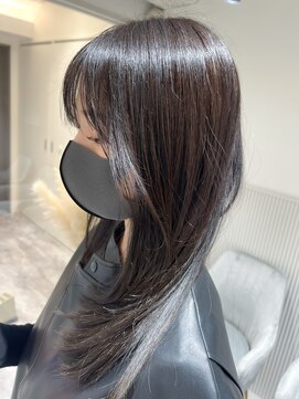 ラベスト キョウト(LOVEST) 深みあるグレーブラックとモードなレイヤーロング