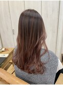 バレイヤージュ☆ピンク☆滝下