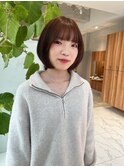 <森千晶>しっとりおさまる丸みのあるショートボブ