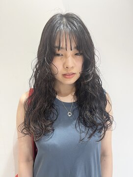 ウクラ バイ レシッド 池袋(uchla by rcid) 大人ガーリー黒髪デジタルパーマ/ウェーブパーマ/黒髪ネビージュ