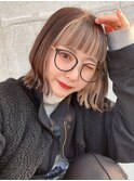 ショート ボブ インナーカラー 韓国風5626