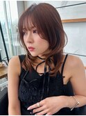 鎖骨ミディアムくびれヘア【自由が丘】