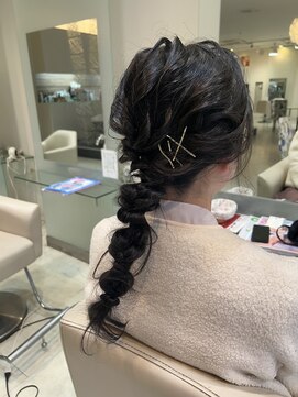 カイム ヘアー(Keim hair) 編みおろし/ローポニー/ヘアセット/結婚式