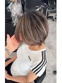 【ハイライト】ベージュハイライトバレイヤージュ