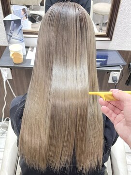ベルヘアーデザイン 堺東(Belle hair Design) イルミナカラー髪質改善オリーブグレージュアッシュ20代30代40代