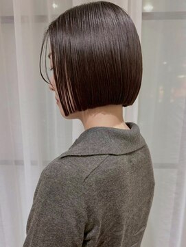 【大阪/梅田/茶屋町/中崎町】ミニボブ/グレーブラウン