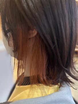 リドル ヘアー 駒生店(Riddle HAIR) さりげないインナーカラー×外ハネミディ