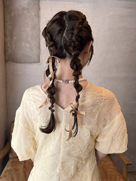 オムズ 大須店(OM's) 編みおろしツインヘアセット
