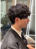 波巻きパーマで叶える無造作マッシュ！夏のトレンドメンズヘア◎