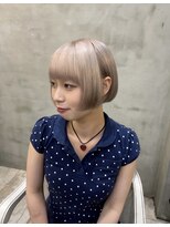 ブーミー(Bor mee)&nbsp;【Bormee】ミルクティーベージュ★ブリーチ★ショートボブ
