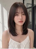 アッシュグレーくびれミディアムミディアムレイヤーエギョモリ◎