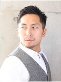 1分スタイリングのサイドパート刈り上げトラッドスタイル