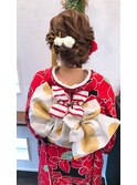 2020 成人式　振袖着付け、ヘアセット