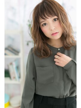 ミック 日暮里店(miq) ショートバングが個性的♪ガーリーふわミディa