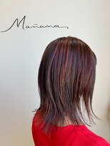 マニャーナ Manana 美容室 3トーンベースにハイライトカラー