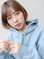 アイティー バイ アルバム 浦和店(IT by ALBUM) ナチュラルショートボブ_ハイライトカラーオリーブカラー_57066