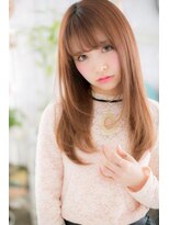 ミック ヘアアンドビューティー 大山店(miq  Hair&Beauty)&nbsp;大人ガーリー♪ピンクベージュ小顔ロングレイヤーa1