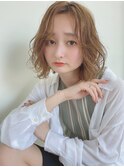 外ハネボブディ×透明感カラー×エアリーミディ