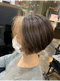 インナーカラーのショートボブ