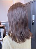 ブリーチなし透明感カラー　アッシュグレージュ