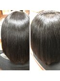 髪をケアする縮毛矯正