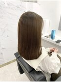 大人ガーリーチョコレートプリカールモードヘアハイライト