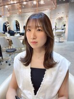 ロンド エスポワール 錦糸町(Lond espoir)&nbsp;ピンクベージュ前髪カタログマルチダボブ【韓国ヘア/顔まわり】