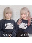ホワイトピンク#シールエクステ#イメチェン#韓国#エクステ#町田