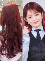 ラレイ ハラジュク(Lalei harajuku)&nbsp;【白石】IVEレイ風ピンクチェリーレッド/韓国ヘア/暖色カラー