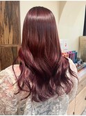 髪質改善/美髪ロング/透明感/ローズピンクブラン/大人可愛い