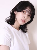 ヨファヘアー 岡本店(YOFA hair)&nbsp;似合わせカットイメチェン前髪外ハネこなれミディ1005