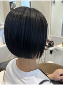 【つくば】切りっぱなしボブ/黒髪ストレート髪質改善・縮毛矯正