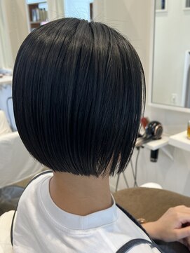 ヘアーデェカラー(hair de KOLOR) 【つくば】切りっぱなしボブ/黒髪ストレート髪質改善・縮毛矯正